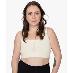 AnaOno Pocketed Pullover Post Surgery Bra SIze XXL Ivory Breathable Convertible